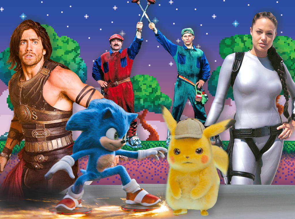 Video Game Movies, Sonic The Hedgehog, Lara Croft Tomb Raider, Prince of Persia, Detective Pikachu